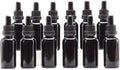 Black Glass Dropper Bottle 1oz Tincture Bottles - UV Protecting Set