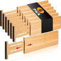 Fabsome Dresser Drawer Organizers - Adjustable Bamboo Dividers