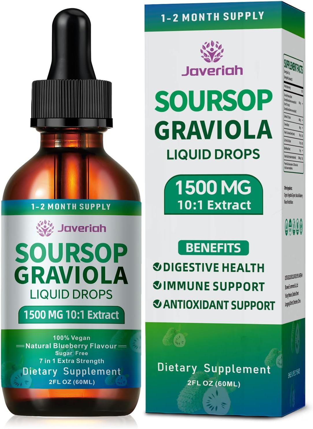 Soursop Graviola Leaf Extract Liquid Drops for Immune Support