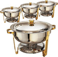 Elegant 6QT Round Chafing Dishes for Buffet Events and Parties
