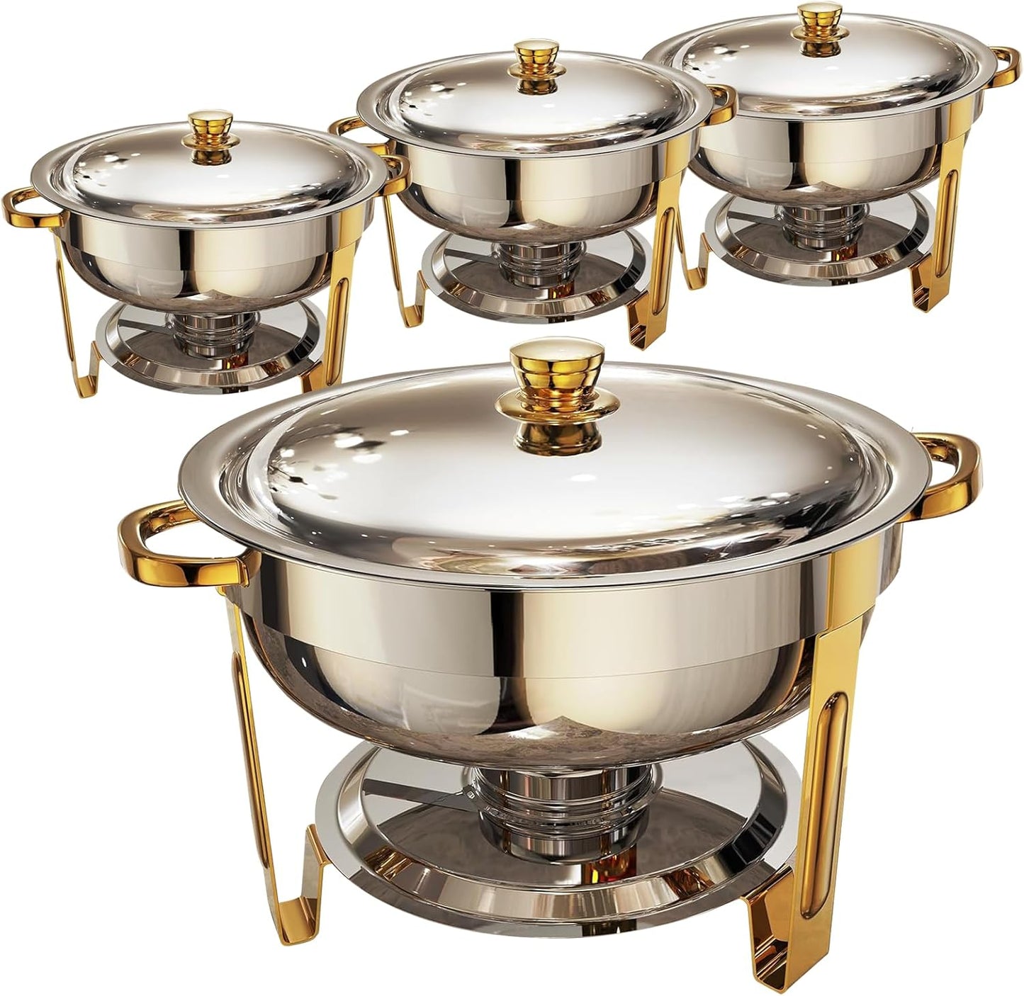 Elegant 6QT Round Chafing Dishes for Buffet Events and Parties