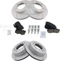 TRQ Front and Rear Performance Brake Pad & Rotor Kit - Direct Fit Kits