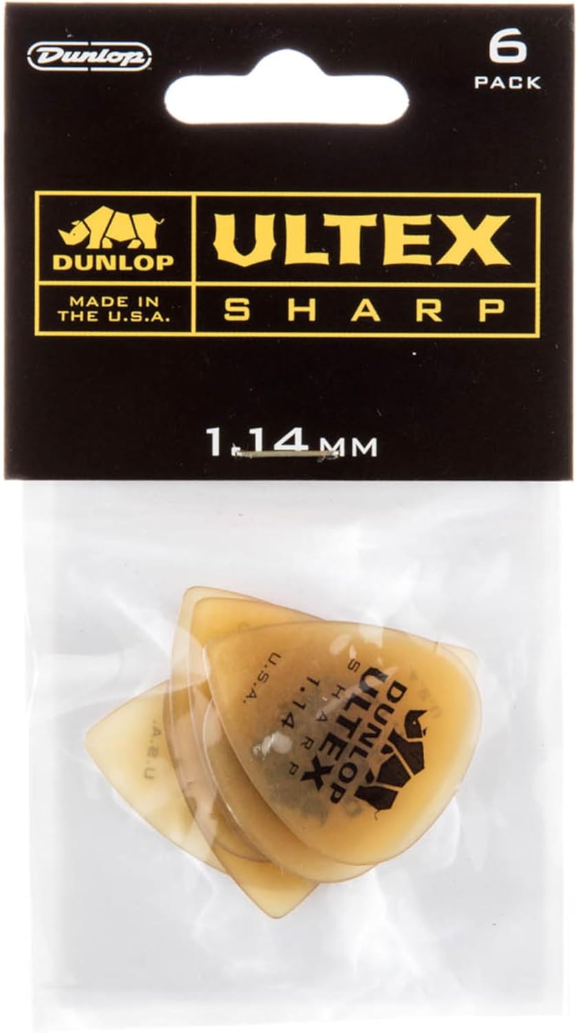 Jim Dunlop Ultex Sharp Pick 1.14MM - Perfect for Musicians
