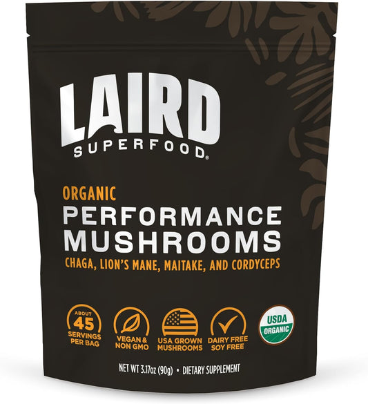 Laird Superfood Organic Mushroom Blend for Energy Boost