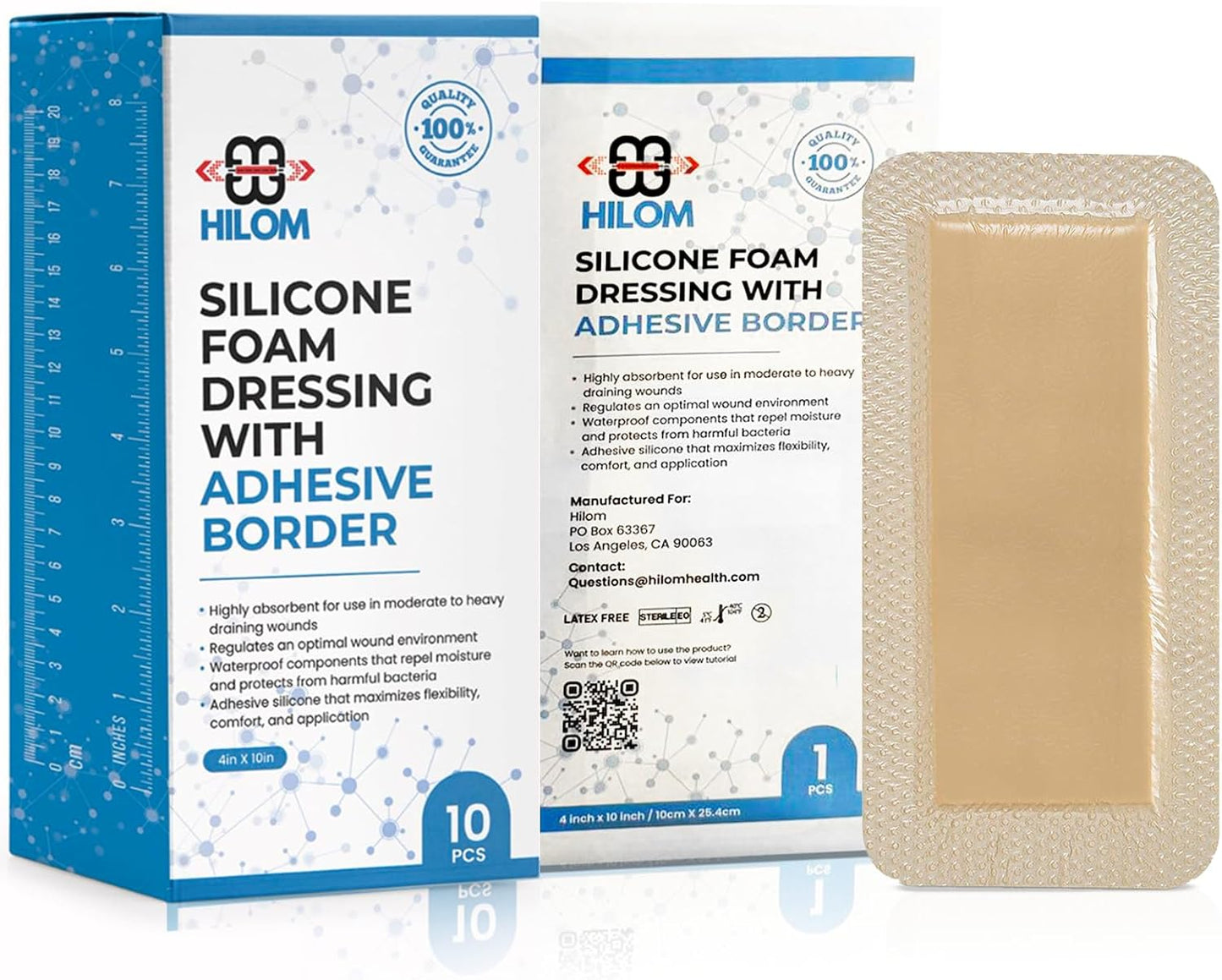 Hilom Silicone Foam Dressing for Moist to Heavily Draining Wounds