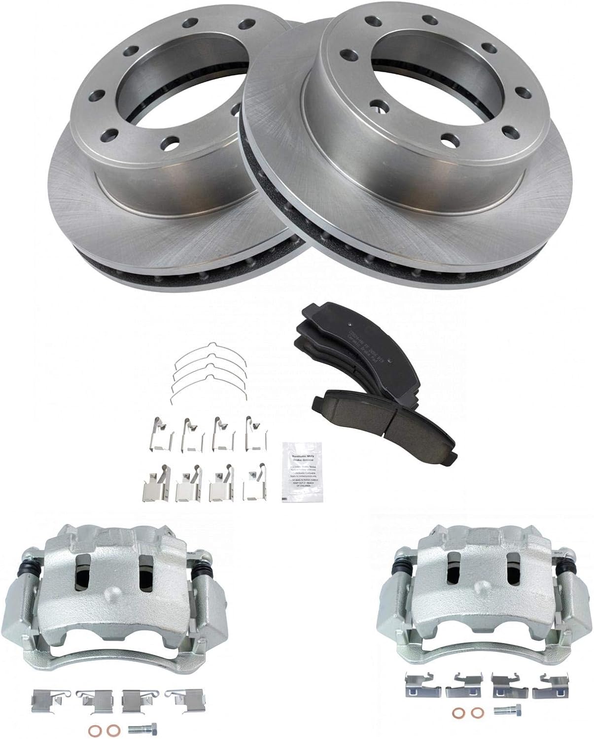 TRQ Front Brake Pad & Rotor Kit for Ford Excursion & F-Series