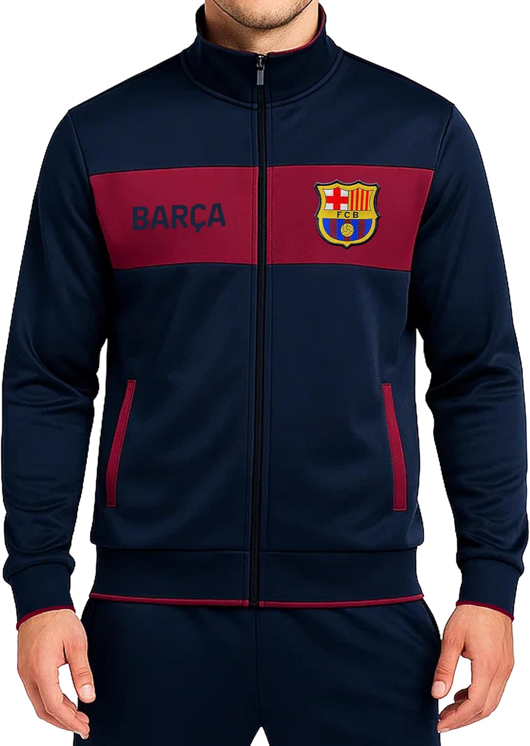FC Barcelona Soccer Track Jacket - Officially Licensed Gear