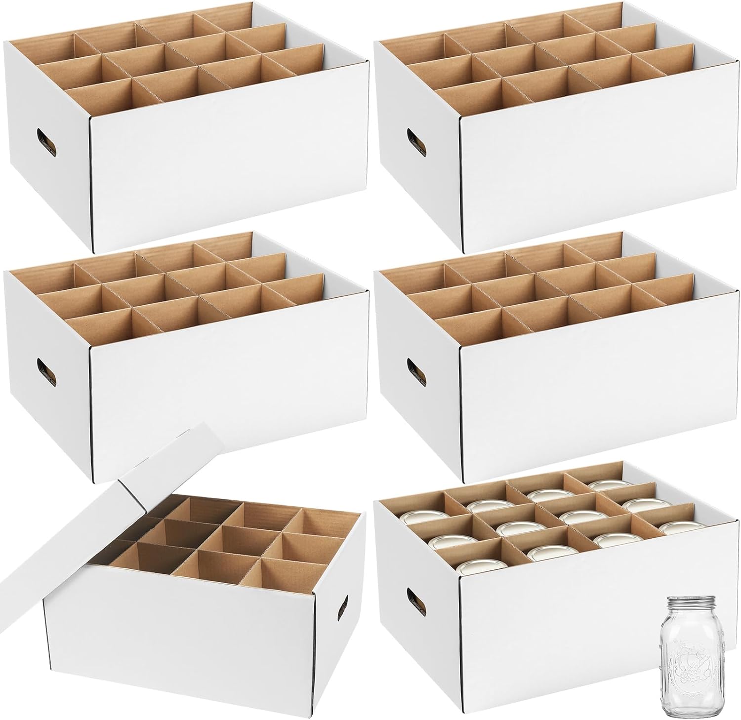 6 Pieces Mason Jar Storage Boxes for Organized Canning Needs