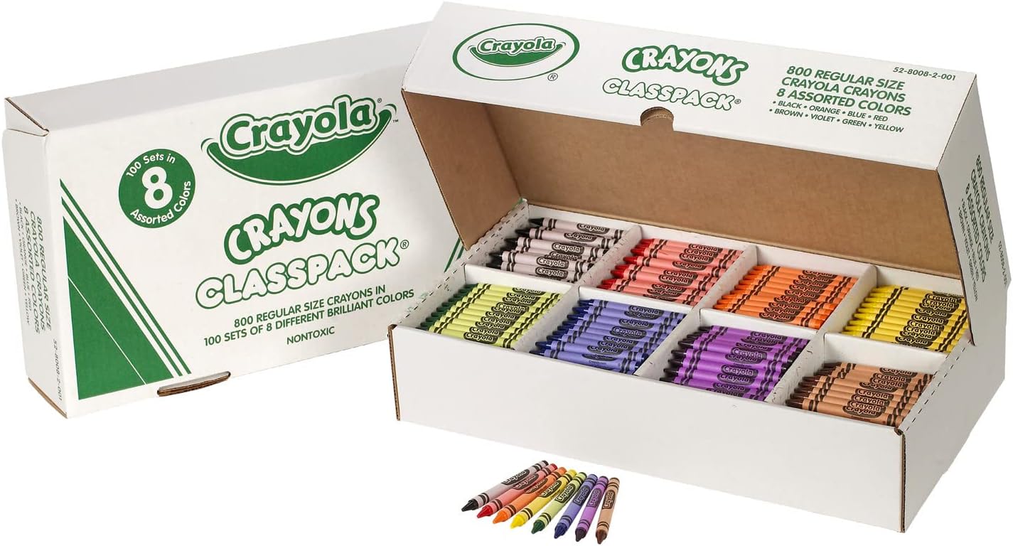 Crayola Crayon Classpack 800ct for Kids - Bulk School Supplies