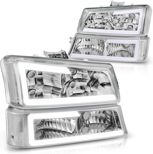 Auto Dynasty LED DRL Headlight Lamps for Chevy Silverado & Avalanche