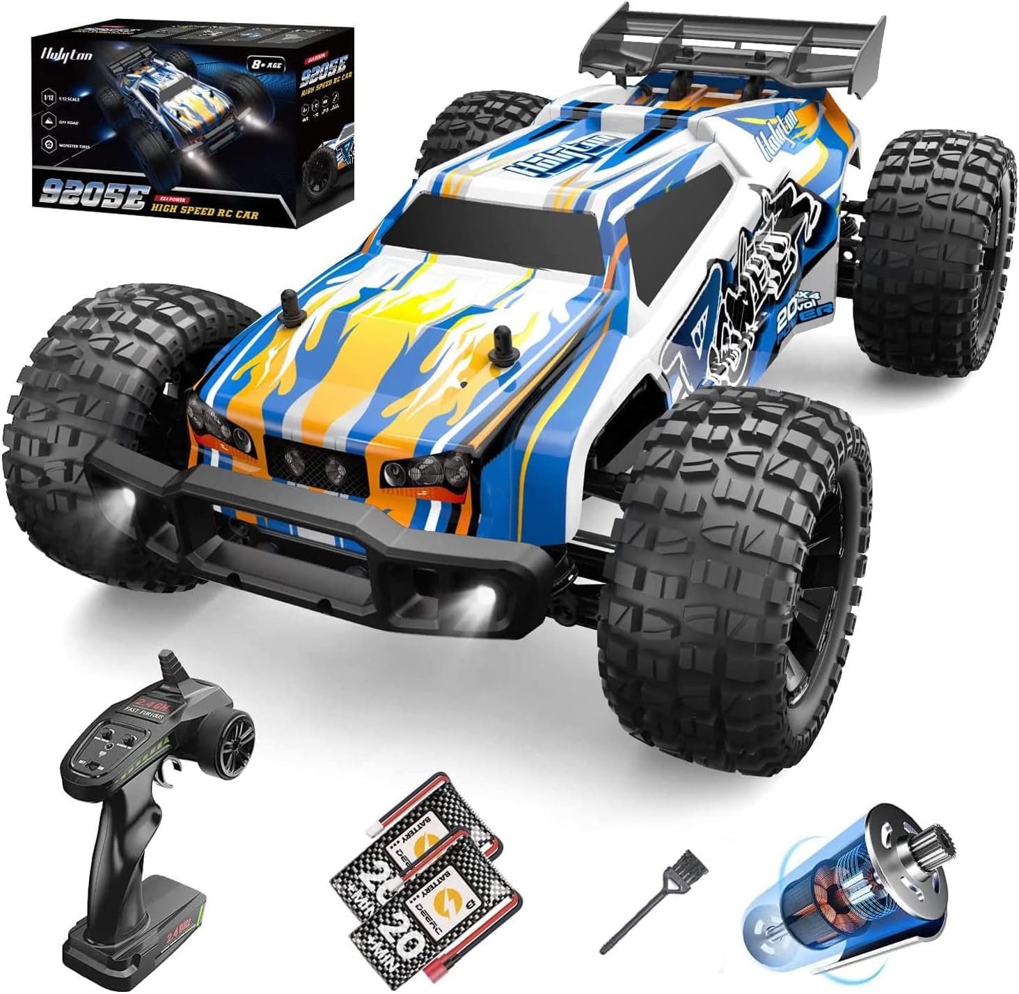 High Speed Remote Control Car with LED Lights for All Ages