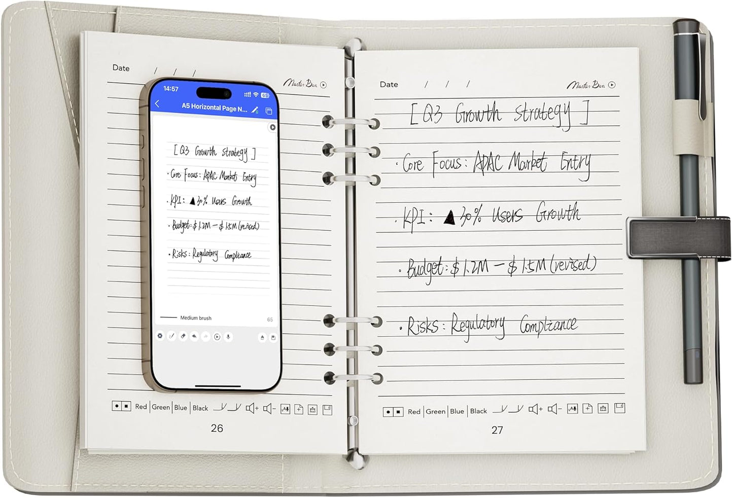 Smart Pen for Note Taking with OCR and Audio Recording Features