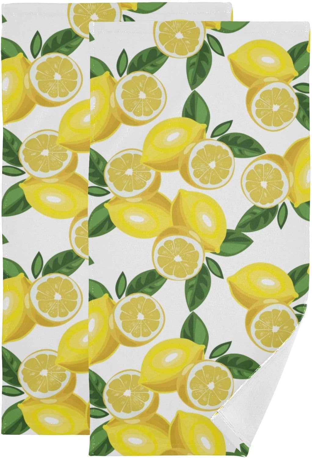 Vibrant Tropical Fruits Hand Towels | Set of 2 | Microfiber Kitchen & Bathroom Towels