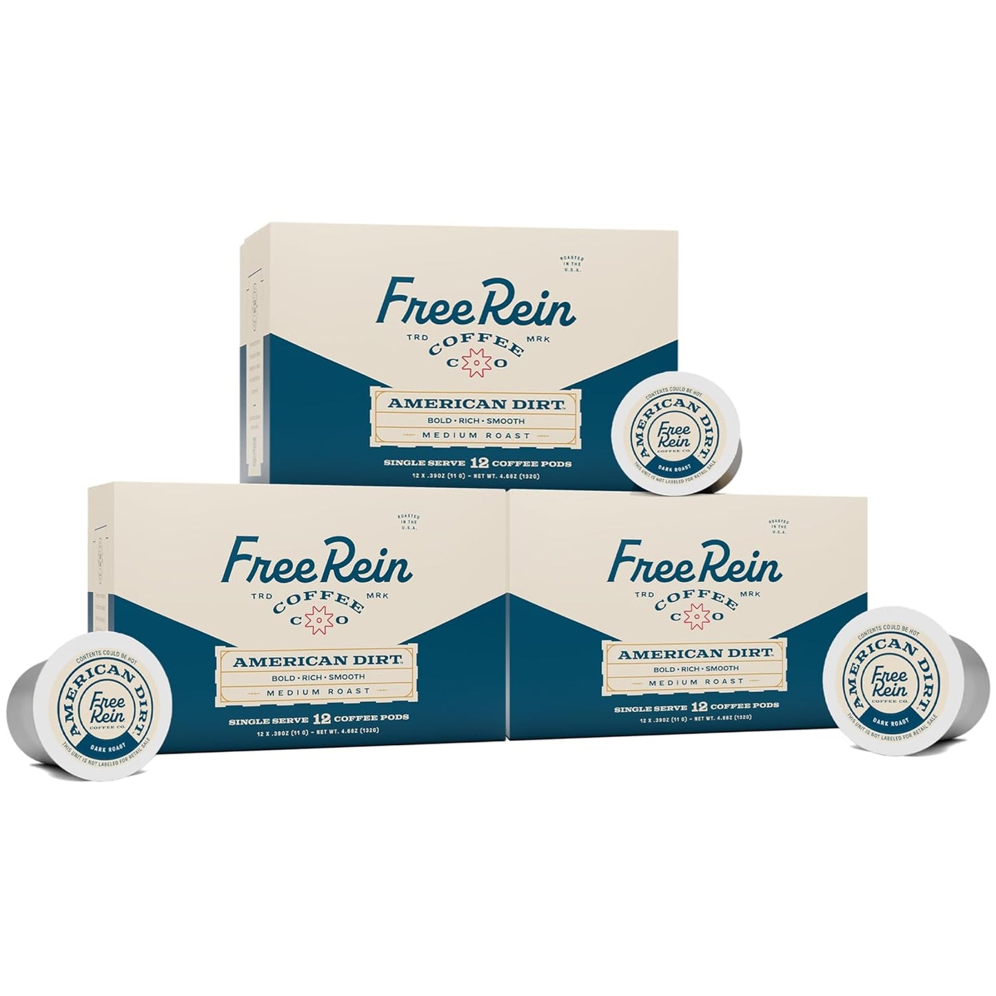 Free Rein Coffee Company Dark Roast Pods for Bold Flavor