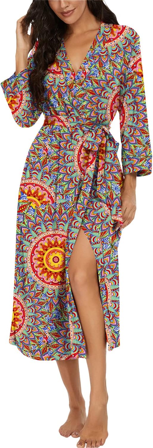 VINTATRE Women Kimono Robes Lightweight Soft Knit Sleepwear