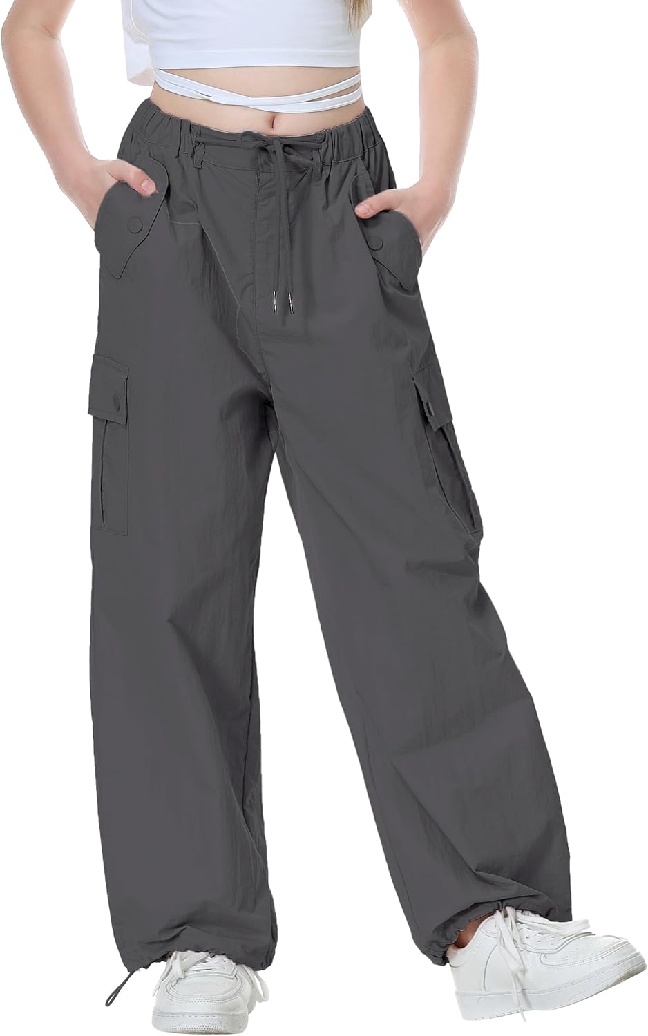 Stylish Y2K Parachute Pants for Girls - Trendy Cargo Trousers