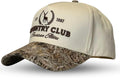 Vintage Western Trucker Hat - Camo Denim Snapback with Horseshoe