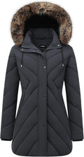 Women's Long Puffer Winter Coat - Waterproof Warm Snow Jacket