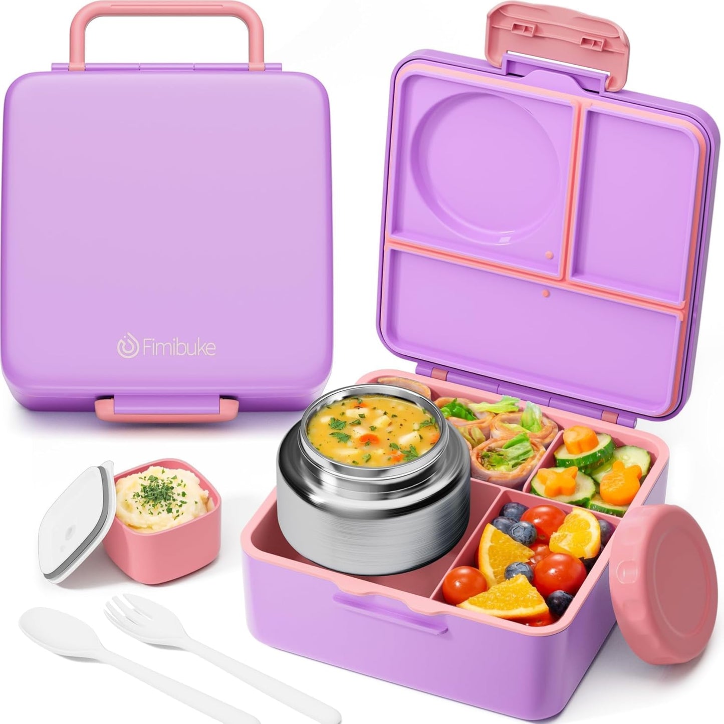 Fimibuke Bento Lunch Box for Kids with Insulated Food Jar