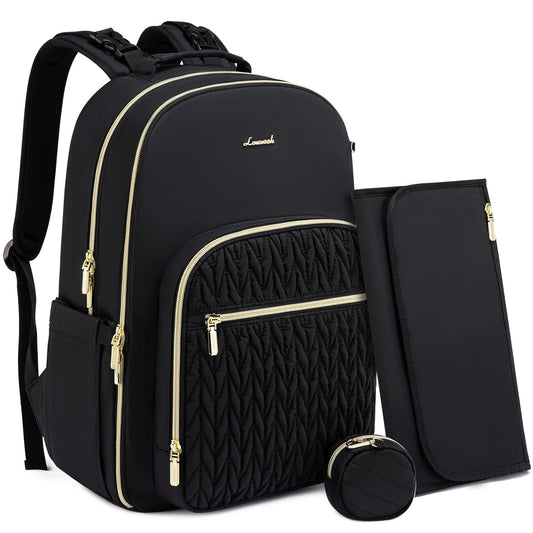 LOVEVOOK Stylish Diaper Backpack - Waterproof, Insulated Pockets, Stroller Straps