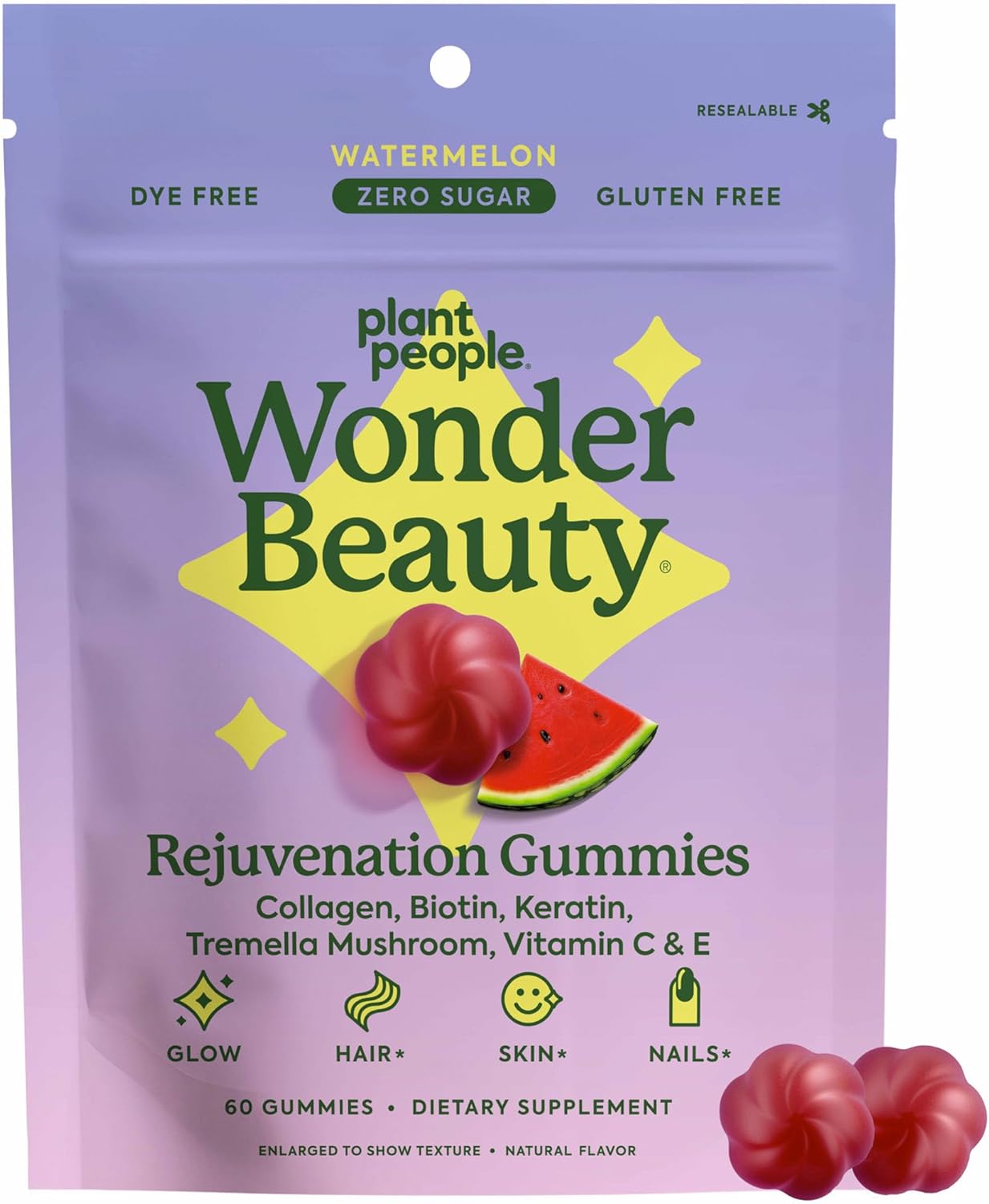 WonderBeauty Gummies for Hair, Skin & Nails with Collagen Boost