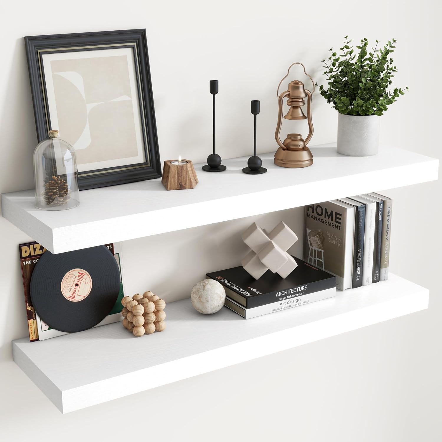 Floating Shelves for Wall with Invisible Brackets for Storage