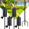 Citronella Torches for Outside Set of 4 - Adjustable 59in Garden