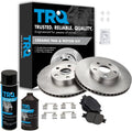 TRQ Front Brake Pad & Rotor Kit Compatible with 2005-2010 Scion tC