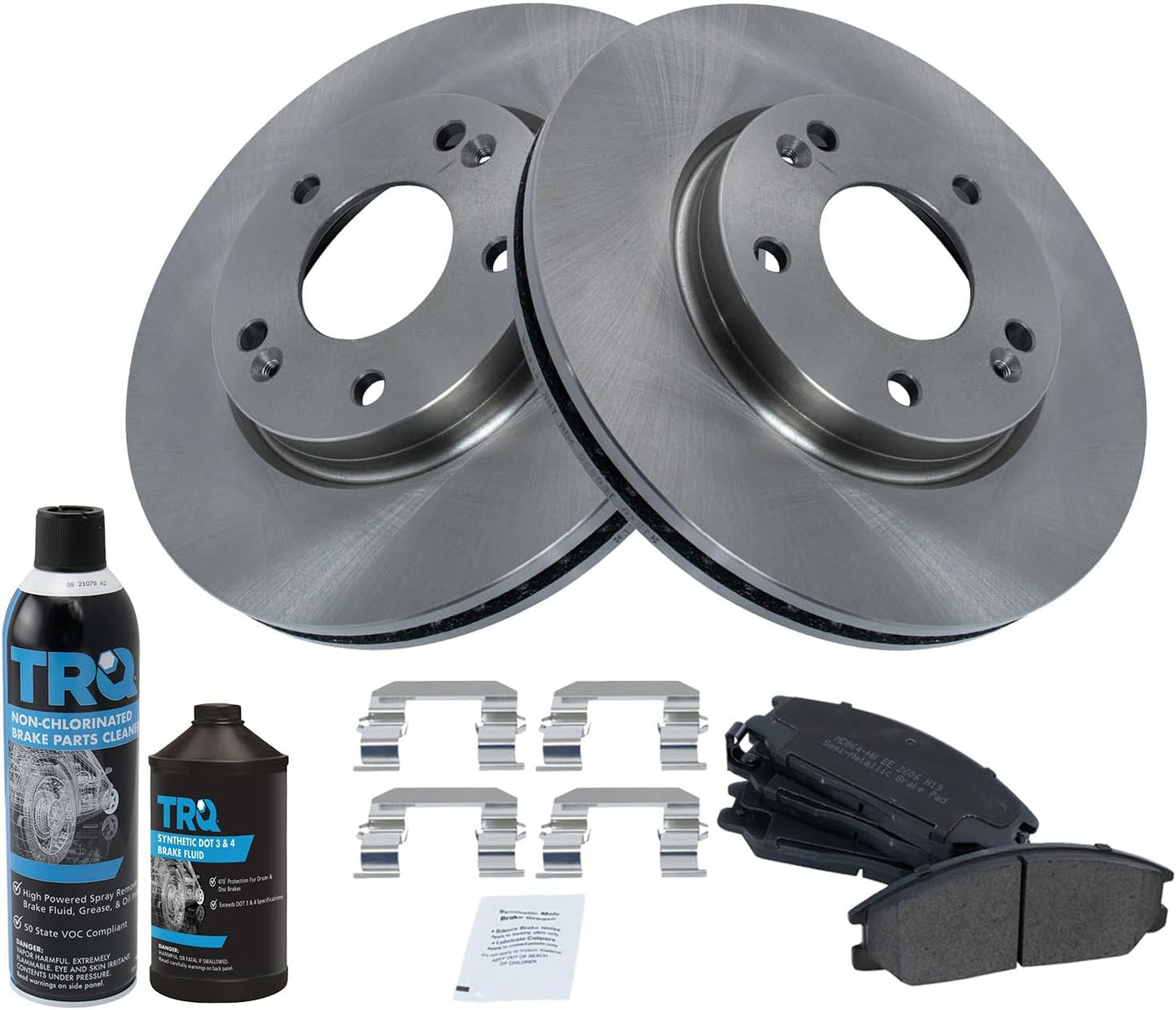 TRQ Front Brake Pad & Rotor Kit for 2001-2005 Hyundai Santa Fe
