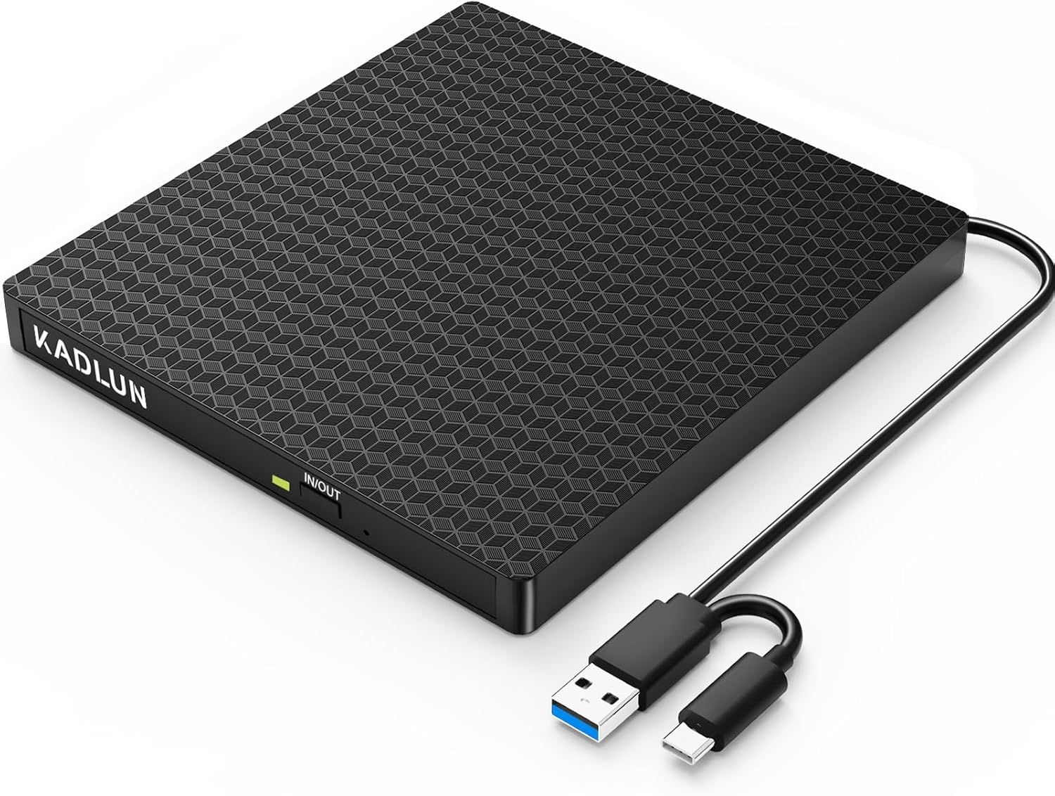 High-Speed External DVD Drive by Kadlun - Windows & MacOS Compatible