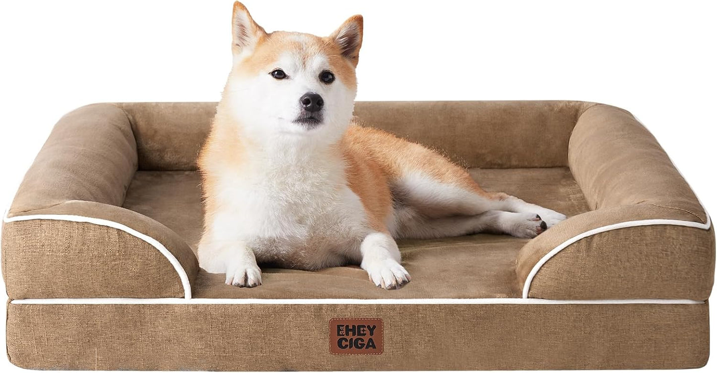 Orthopedic Dog Bed with Waterproof Memory Foam for Large Dogs