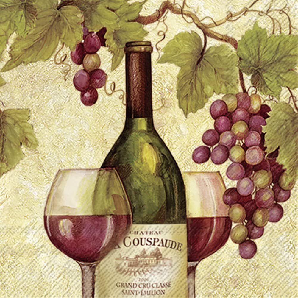 IHR Red Wine Cocktail Napkins - Elegant 3-Ply Bliss!