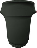 LA Linen Stretch Spandex Fitted Trash Can Cover for 55 Gallon on