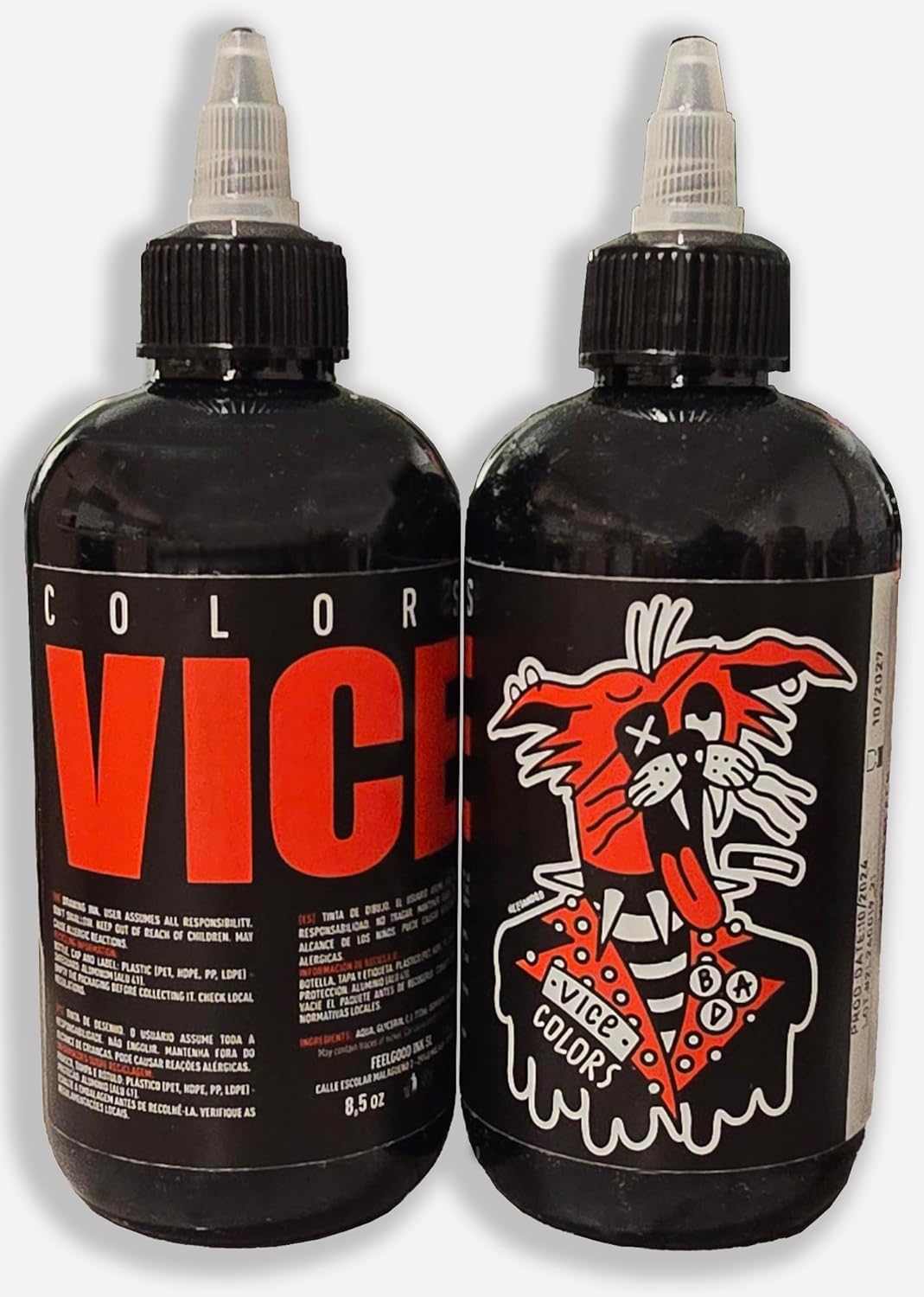 Vicious Black Drawing Ink for Tattoo Artists - 8.5oz Solid Black