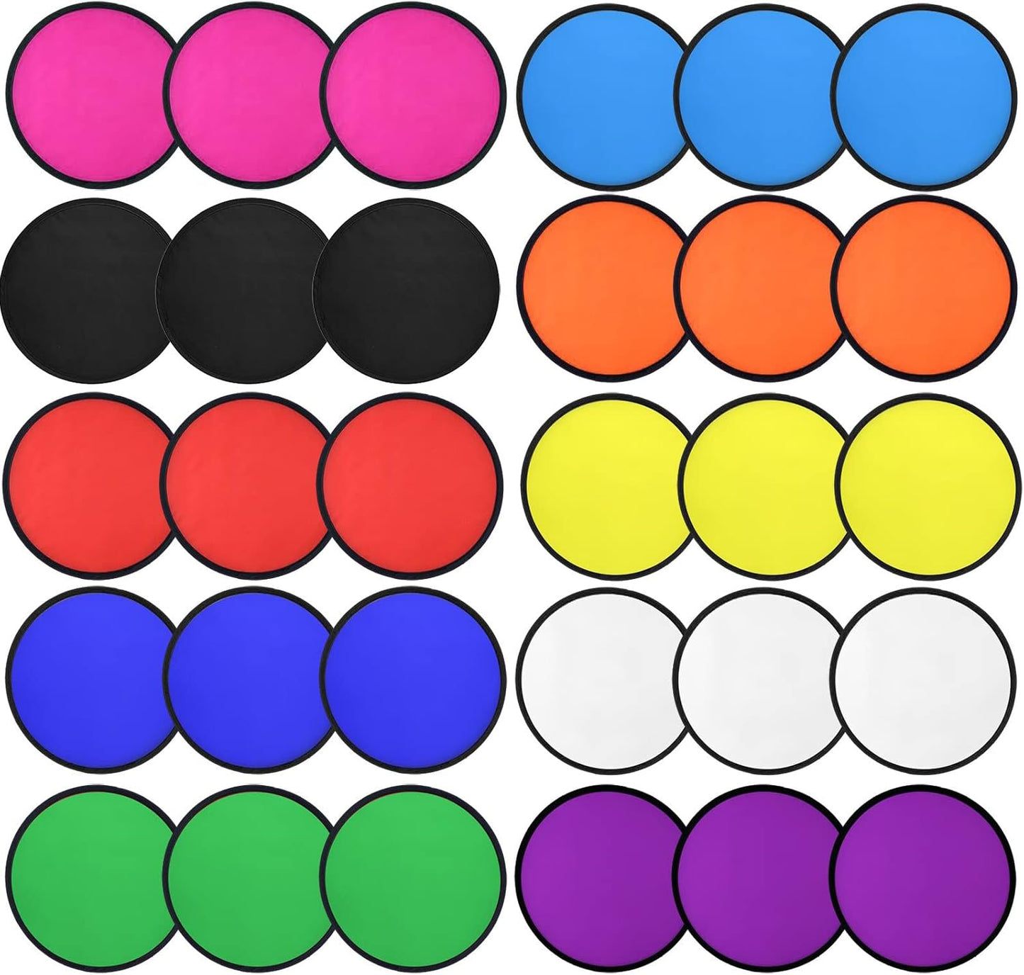 Colorful Foldable Flying Disc Set - Fun Outdoor Party Game!
