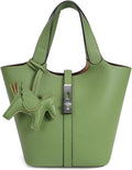 Tote Bag for Women Vegan Leather Bucket Purse - Compact Everyday Carry
