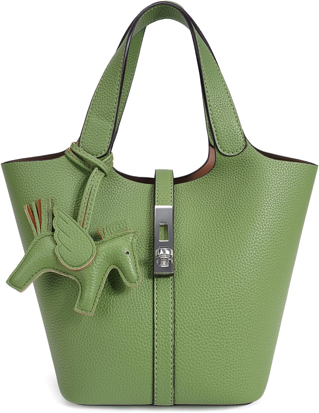 Vegan Leather Bucket Purse for Women - Stylish Tote Bag