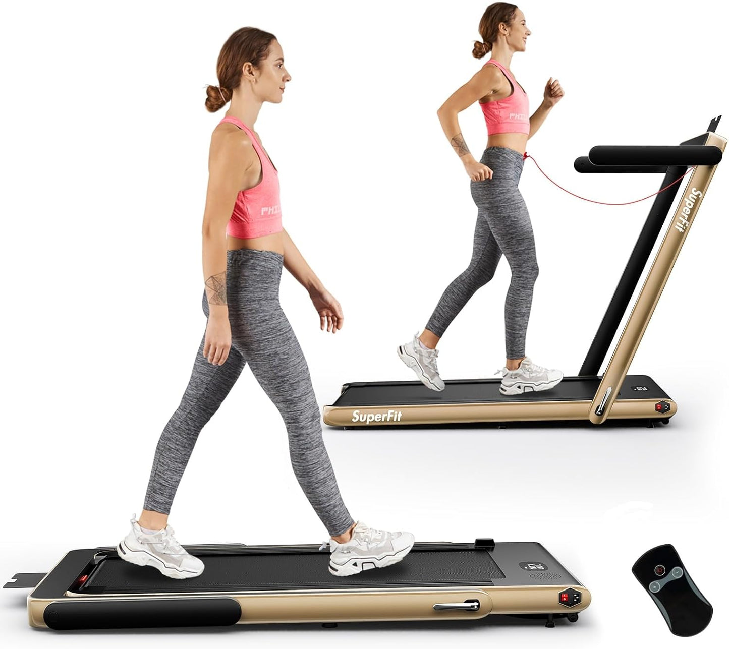 Goplus 2 in 1 Folding Treadmill for Home Office Use