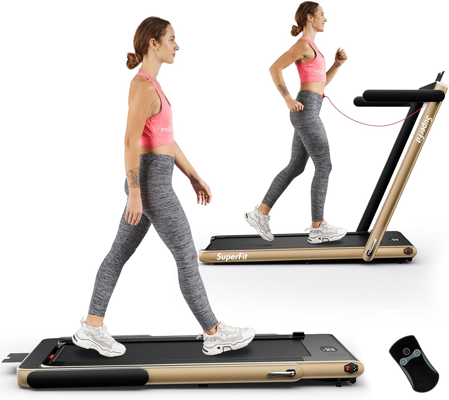 Goplus 2 in 1 Folding Treadmill for Home Office Use