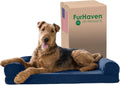 Memory Foam Dog Bed Sofa for Large Dogs - Quilted Navy
