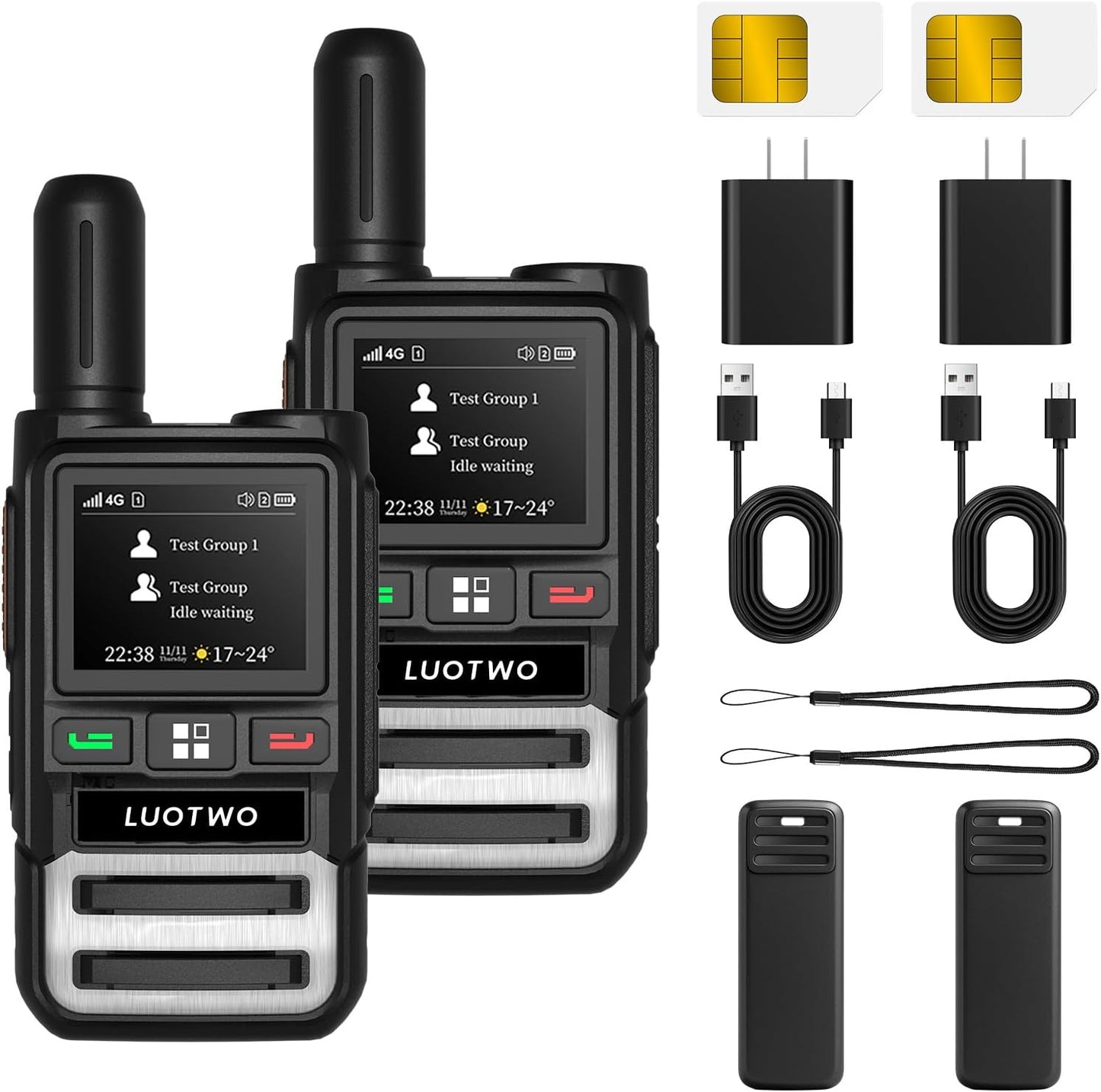 R300 2 Pack Walkie Talkies with Unlimited Range for Teamwork