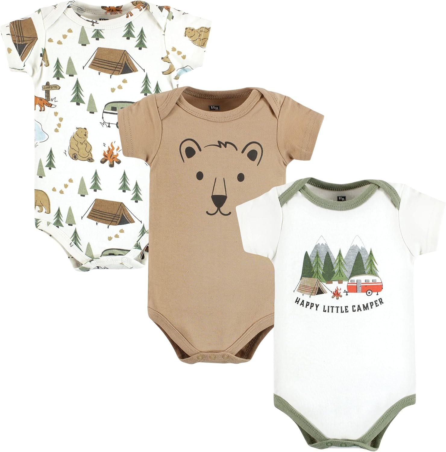 Soft Cotton Hudson Baby Bodysuits