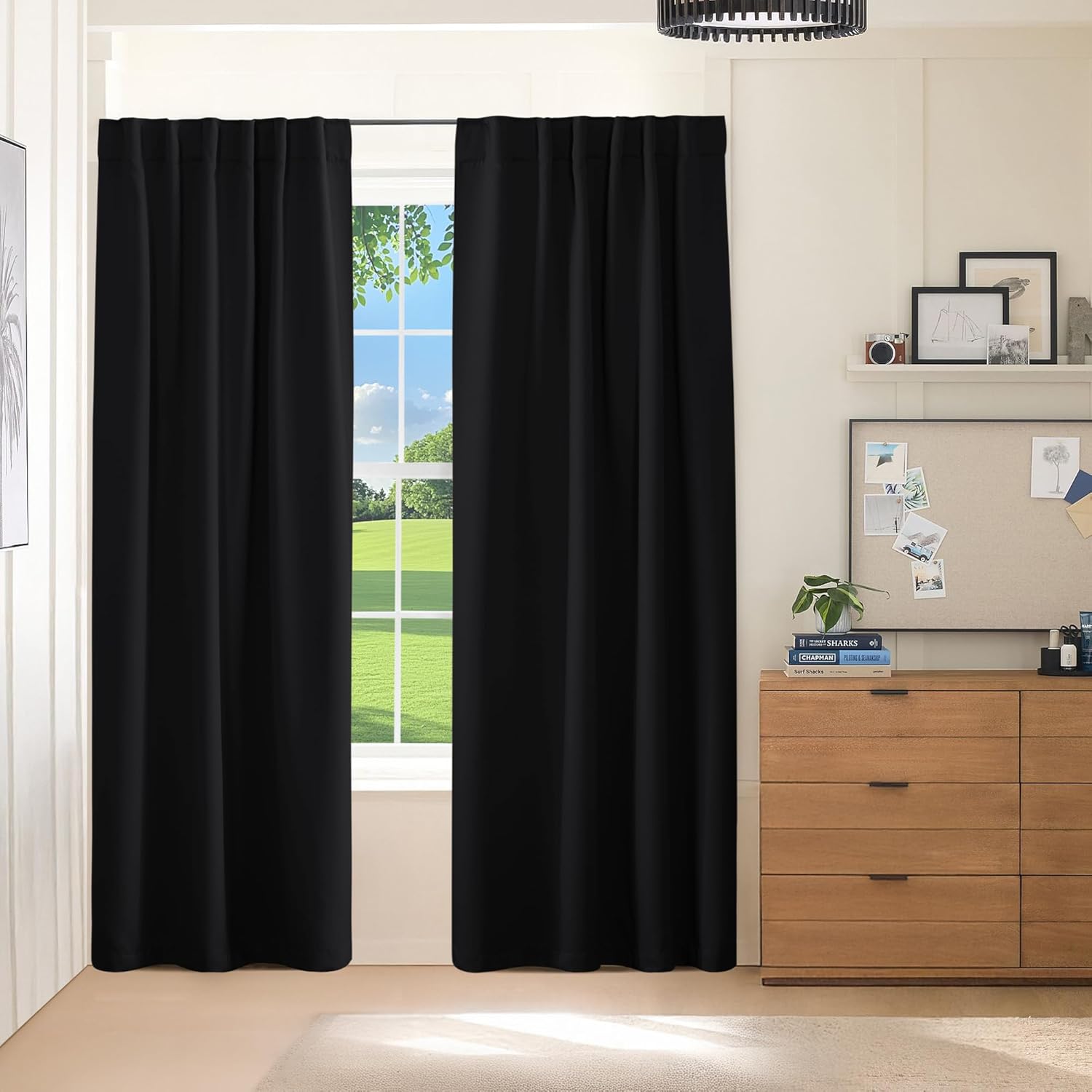 PONY DANCE Blackout Curtains for Room Darkening and Insulation