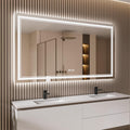 72x40 in LED Bathroom Mirror with Lights - Backlit and Front Lighted