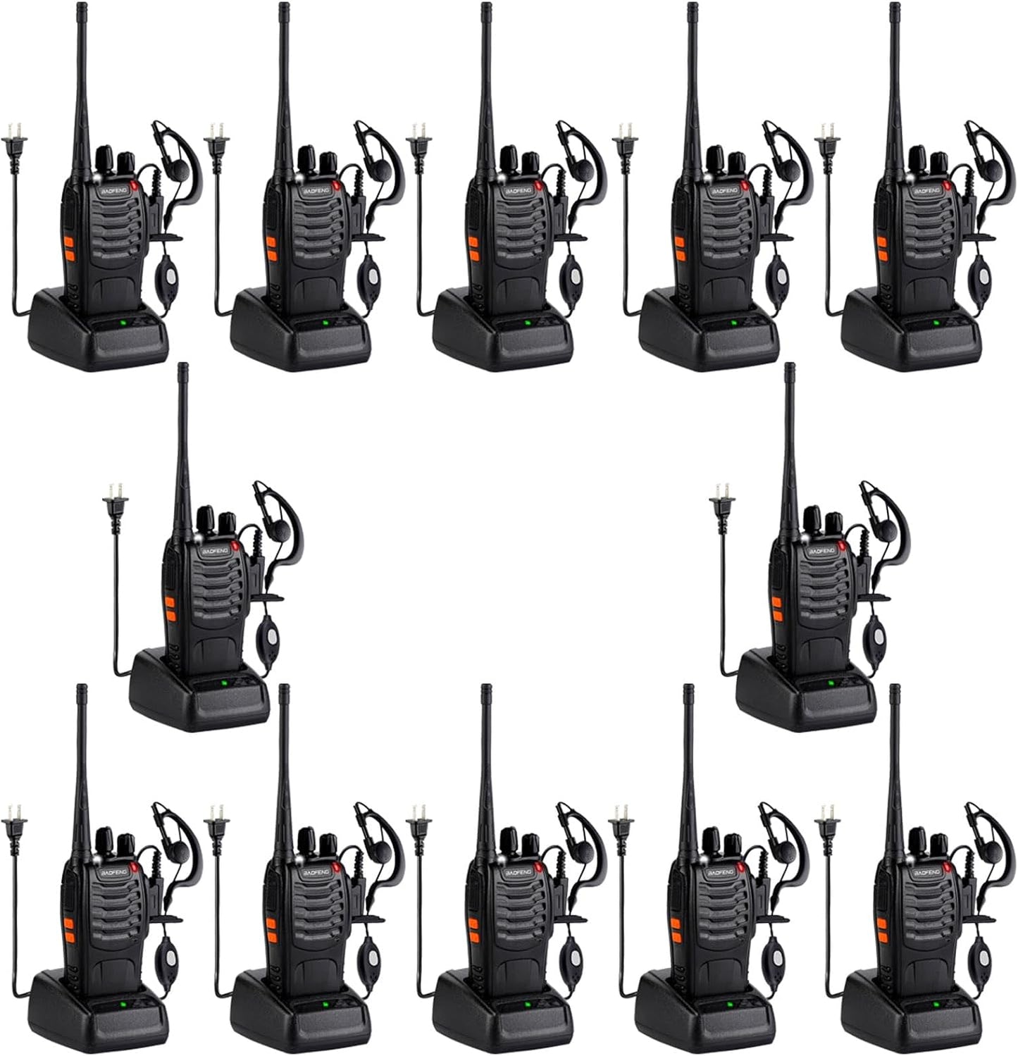 Baofeng Walkie Talkies 888S Rechargeable Long Range 12 Pack