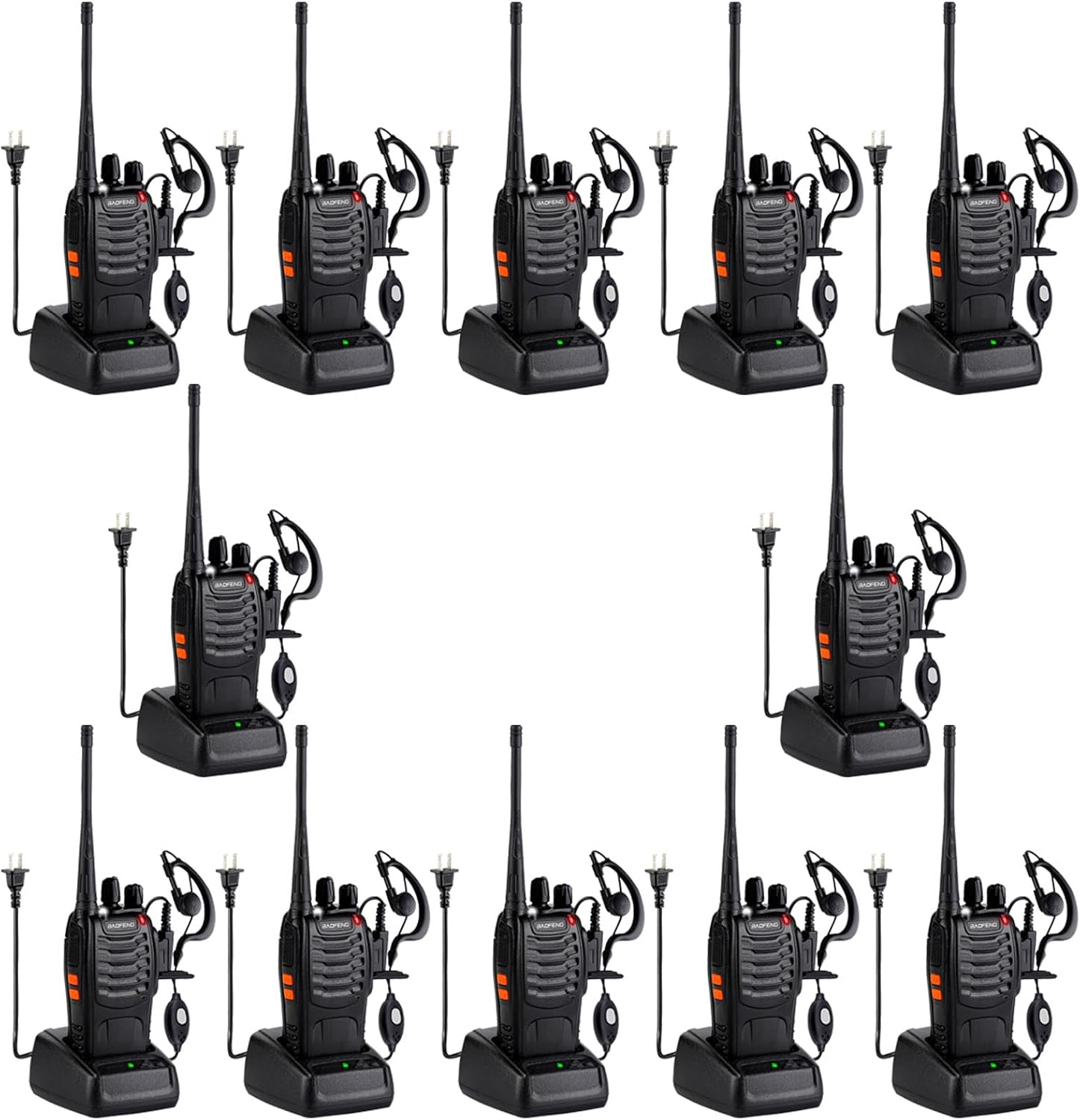 Baofeng Walkie Talkies 888S Rechargeable Long Range 12 Pack