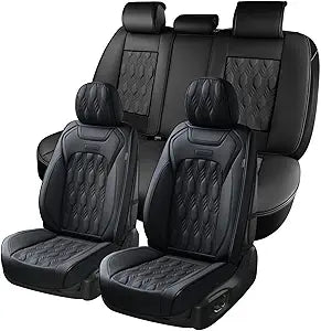 Coverado Car Seat Covers: Premium Nappa Leather Full Set