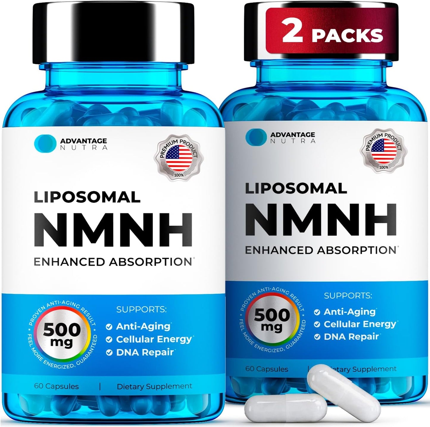 Liposomal NMNH 500mg Supplement for Anti Aging and Energy
