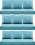 Luxury 6 in Outdoor Cushions 24x24 Seat Cushion Set of 9 - Deep