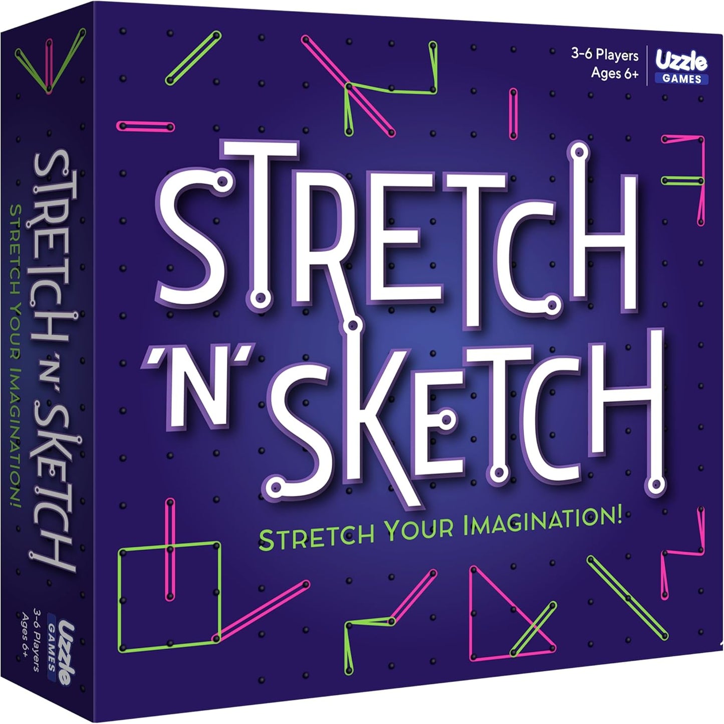 Uzzle Stretch & Sketch Peg Board Game for Creative Fun